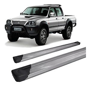 Estribo L200 Sport Outdoor Plataforma De Aluminio Prata