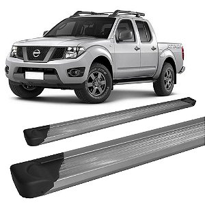 Estribo Lateral Hilux 2005 A 2015 Chapa Alumínio Prata C/d