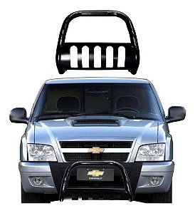 Para-choque De Impusão S10 S-10 2001 A 2011 Preto C/protetor