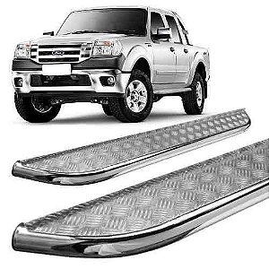 Estribo Chapa Ranger 2008 A 2012 Dupla Cromado