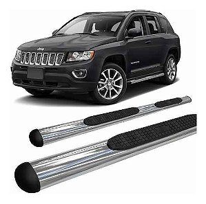 Estribo Lateral Jeep Compass Oblongo Oval Cromado