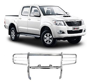 Para-choque De Impulsão Hilux C/ Sup Guincho Cromado