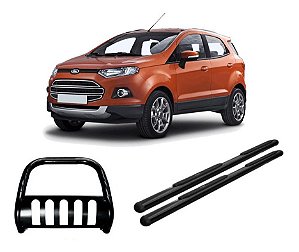 Estribo Oval + Para-choque Ecosport 2013 A 2020  Preto