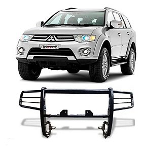 Para-choque De Impulsão Pajero Sport C Base De Guincho Preto