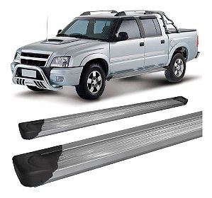 Estribo Alumínio S10 S-10 1995 A 2011 Cabine Dupla Prata