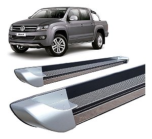 Estribo Amarok Personalizado Prata C/d Cabine Dupla