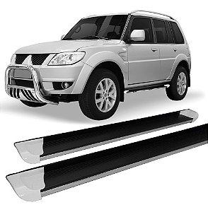 Estribo Pajero Tr4 Alumínio Personalizado Branco Hozz