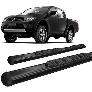 Estribo L200 Triton Oblongo Oval Preto L-200