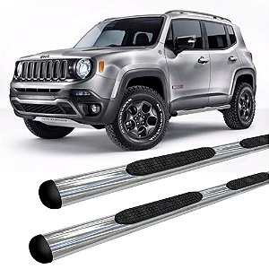 Estribo Lateral Jeep Renegade Oblongo Oval Cromado