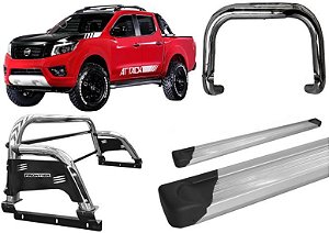 Kit Quebra Mato Santo Antonio H3 Estribo Frontier 17/20 Cromado