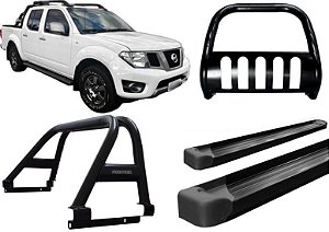 Kit Quebra Mato Santo Antônio Estribo Frontier 08/2016 Preto