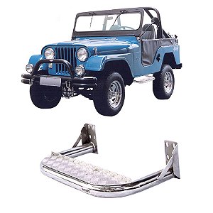 Estribo Chapa Jeep Willys 2,5" Cromado