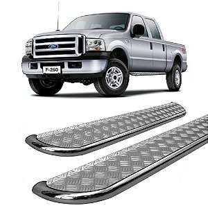 Estribo Chapa F-250 Cabine Dupla Cromado