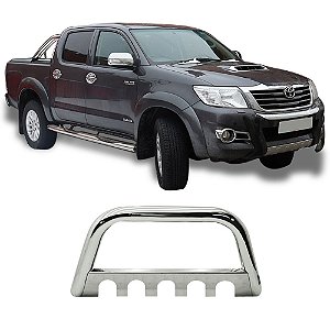 Para-Choque de Impulsão Hilux 05 a 2015 Cromado com Chapa