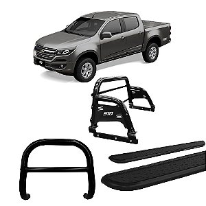 Kit Quebra Mato + estribo pers + santo ant. S10 12/20 Preto