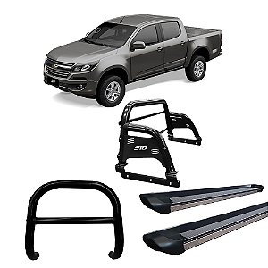 Kit Quebra Mato + estribo pers + santo ant. S10 12/20 Preto