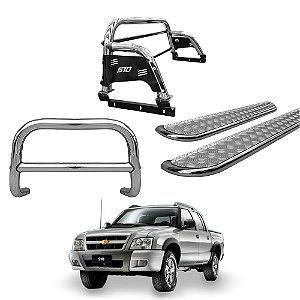Kit Quebra Mato/Sant Ant/Estr Chapa-S10 94/2011 Cromo C/D