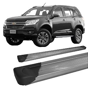 Estribo Traiblazer Plataforma de Aluminio Prata