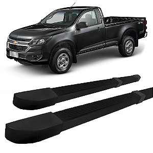 Estribo S10 1995 2012 Quadrado Modelo Original Preto C/S