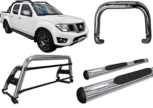 Kit Quebra Mato Santo Antonio H2 Estribo Frontier 08/16 Cromado