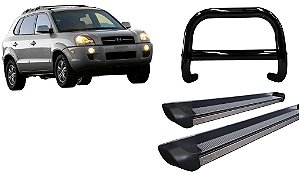 Kit Quebra Mato C/Barra Estribo Personalizado Preto Tucton até 2016