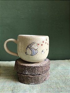 [Pequeno defeito] Caneca Totoro azul