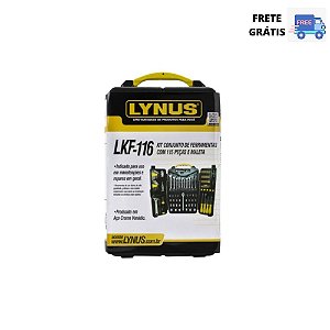 KIT FERRAMENTAS 115 PECAS (LKF-116) - LYNUS