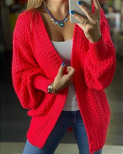 Cardigan Tricot Coral