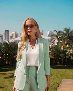 Blazer Boyfriend Alfaiataria Com Martingale Donna Ritz