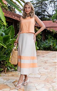 Blusa Alfaiataria Decote Redondo