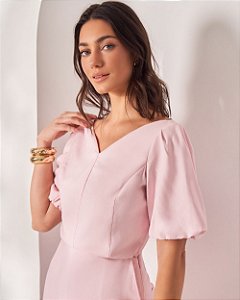 Blusa Em Viscose Manga Curta Milalai