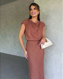 Blusa Degage Em Crepe Poá Doce Flor