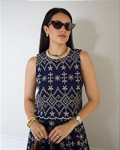 Blusa Cavada Algodão Em Laise Milalai