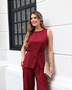 Blusa Cavada Com Cinto Amarração Doce Flor