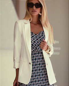 Blazer Boyfriend Alfaiataria Com Martingale Donna Ritz