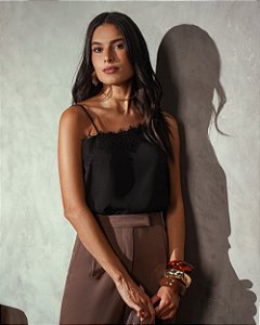 Alça Yoryu Assimétrica Com Renda Donna Ritz