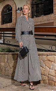 Camisa Em Viscose Tricoline Listrada