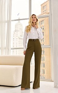 Camisa Tricoline Algodão Botão Resinado