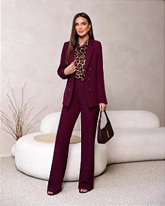 Calça Flare Com Bolsos Doce Flor