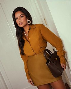 Camisa Cotton Com Detalhes Amarração Costas Donna Ritz