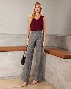 Regata Decote V Com Botões Nas Costas Doce Flor