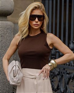 Regata Canelada Malha Ribana