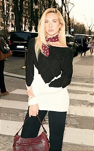 Blusa Tricot Gola Canoa