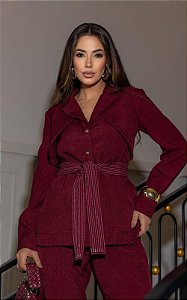 Blazer Alfaiataria Manga Longa Com Lapela