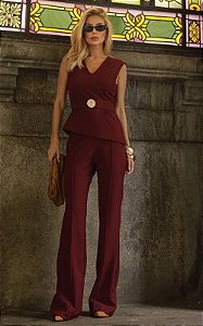 Conjunto Em Alfaiataria Regata Com Calça