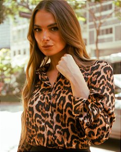 Camisa Manga Longa Onça Donna Ritz