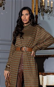 Cardigã Tricot Listrado