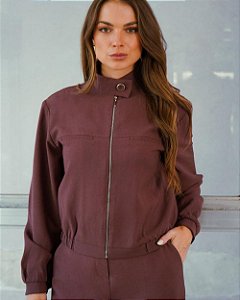 Jaqueta Bomber Em Alfaiataria Donna Ritz