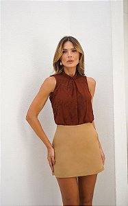 Regata Torção Chiffon Flocado Donna Ritz