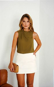 Regata Pregas Ombro Botões Donna Ritz